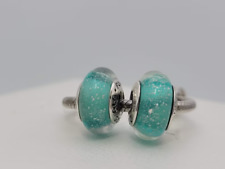 Used, Authentic Pandora Charm Set Of 2 Charms Ariel Signature Murano Beads for sale  Shipping to South Africa