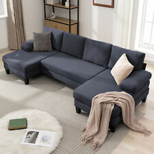 Shaped sectional sofa for sale  Walnut