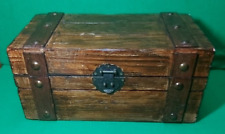 Retro Treasure Chest style Rustic Wooden Storage Box / Hope Chest, used for sale  Shipping to South Africa