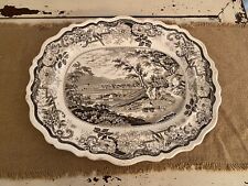 Historical Staffordshire Newburgh Hudson River Platter 1835, used for sale  Shipping to South Africa