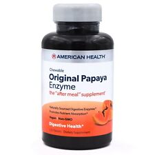 Brukt, American Health Original Papaya Enzyme Chewable Digestive Aid Tablets (250 Tabs) til salgs  Frakt til Norway