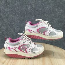Zapatos Skechers para mujer 10 Shape Ups zapatillas atléticas 12309 blanco rosa segunda mano  Embacar hacia Argentina