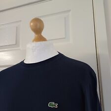 Camiseta Lacoste Classic azul marinho tamanho 4 média 40" 100% genuína comprar usado  Enviando para Brazil