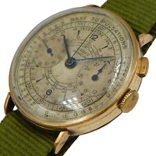 Cronógrafo Girard Perregaux Valjoux 22 caixa maciça folheada a ouro de 1930!!! comprar usado  Enviando para Brazil