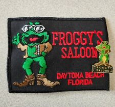 Vintage Froggy's Saloon Motorcycle Patch Pin Set Daytona Beach Bike Week Biker , used for sale  Shipping to South Africa