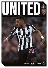 Newcastle United V West Ham United 2023/24 Programa del día del partido de la Premier League segunda mano  Embacar hacia Argentina