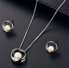 Silver pearl jewellery for sale  RYDE