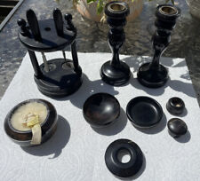 Antique Ladies Real Ebony Dressing Table Beauty Vanity Set Roaring 20's - 1930 for sale  Shipping to South Africa