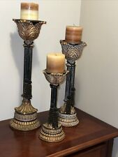 candle silvertone holder trio for sale  Valparaiso
