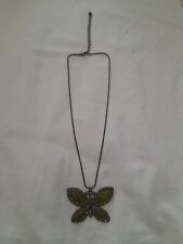 Green butterfly necklace for sale  LIVERPOOL