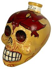 KAH Tequila Amarillo Reposado Pintado a Mano Calavera de Azúcar VACÍO Botella Día Muerto 750 ml segunda mano  Embacar hacia Argentina