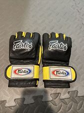 Fairtex FGV 12 Yellow Black Medium MMA Sparring Combat Grappling Gloves for sale  Shipping to South Africa