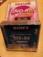 Lote de 12 discos de vídeo para filmadora Maxell Sony DVD-RW 30 minutos 1,4 GB NOVO , usado comprar usado  Enviando para Brazil