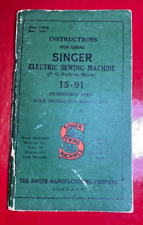 Usado, Máquina de coser eléctrica Singer 15-91 repuesto de libro de instrucciones manual vintage segunda mano  Embacar hacia Argentina