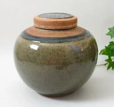 Janet Adam of Edinburgh Scottish studio pottery stoneware jar and cover, used for sale  GLASGOW