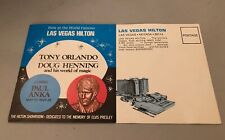 Cartão postal promocional Las Vegas Hilton Showroom Las Vegas Tony Orlando Doug Henning, usado comprar usado  Enviando para Brazil