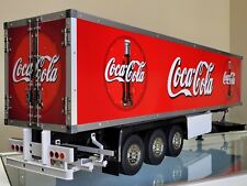 Custom Toy Tamiya 1/14 3-Axle Reefer Coca Cola Trailer +LED light +Motorized Leg for sale  Shipping to Canada