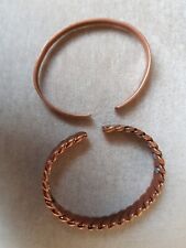 Two copper bracelets for sale  TAMWORTH
