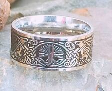 Anel Viking nórdico prata/preto aço inoxidável árvore da vida, anel celta comprar usado  Enviando para Brazil