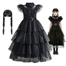 wednesday addams costume kid for sale  DUNSTABLE