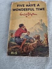 FIVE HAVE A WONDERFUL TIME ENID BLYTON HODDER & STOUGHTON DATED 1957 DUST JACKET, used for sale  FRESHWATER