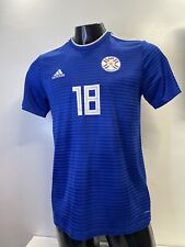 EQUIPO NACIONAL DE PARAGUAY - Camiseta deportiva de distancia #18 - Matchworn - 2018 - Adidas segunda mano  Argentina 