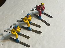 Usado, 3-Vintage esquiadores downhill figuras de chumbo Barclay 2-Amarelo-1 vermelho estado quase perfeito comprar usado  Enviando para Brazil