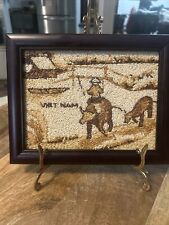 Usado, Pintura de arroz vintage feita à mão exclusiva autêntica arte vietnamita mosaico comprar usado  Enviando para Brazil