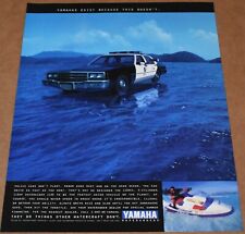 1996 Print Ad Yamaha Waverunners Watercraft Police Car don't float Radar gun fun for sale  Shipping to South Africa