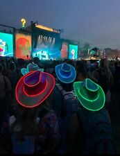 Chapéu de cowboy neon - Despedida de solteira despedida de solteira Neon Rave Festival Party Space comprar usado  Enviando para Brazil