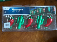 Camco 42659 Red Chili & Green Cactus 8' Party Lights for RV Awnings VTG 2015 for sale  Shipping to South Africa