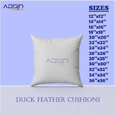 Duck Feather White Cushion Pads Inner Stuff Insert Square 100% Cotton Down Proof for sale  Shipping to South Africa