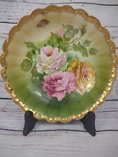 Used, Vintage Empire China Large Serving Console Bowl Cabbage Rose Pink Yellow Gold for sale  Shipping to South Africa