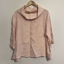 Camisa Bryn Walker para mujer rosa M manga 3/4 Etta túnica torso blusa capucha lino EE. UU., usado segunda mano  Embacar hacia Argentina