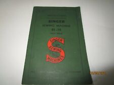 Used, Vintage Singer Sewing Machine Instructions Booklet 81-78 High Speed for sale  Shipping to Canada