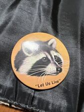 Raccoon button pin for sale  Purgitsville