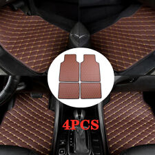 4PCS Leather Car Floor Mats Carpets Waterproof pads Waterproof Liners Brown Kit comprar usado  Enviando para Brazil