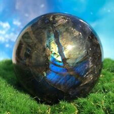 290G bola de cuarzo natural esfera de cristal de labradorita espécimen mineral curación segunda mano  Embacar hacia Mexico