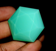 206.65 Ct Natural Green Opal Hexagon Cut Australian Certified Untreated Gemstone, used for sale  Shipping to South Africa