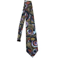 Studio R Vintage Geométrica Abstrata Multicor Gravata Masculino Tamanho Tamanho Único, usado comprar usado  Enviando para Brazil