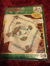 Bucilla Stamped Cross Stitch Kit Santa Christmas Lap Quilt  for sale  WIMBORNE