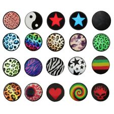 10mm Fakeplugs Fake Plug Fakes Tunnel Earrings Fakepiercing Motif Prints for sale  Shipping to South Africa