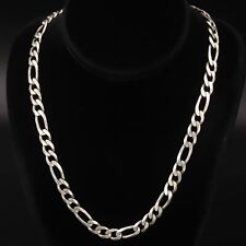 mens heavy silver necklace for sale  USA