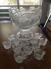 punch 12 cup glass set bowl for sale  Corpus Christi