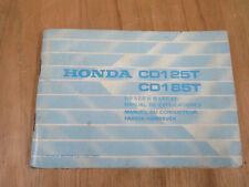 Honda cd125t owners for sale  CHESTER LE STREET