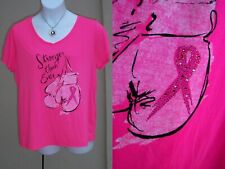 Usado, Camiseta Livi Active Lane Bryant rosa fita tamanho XL 14 16 luva de boxe comprar usado  Enviando para Brazil