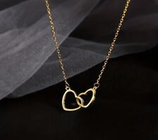 Gold double heart for sale  REDDITCH