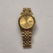Seiko SQ relógio masculino quartzo 5Y23-8A68 data dia tom dourado usado comprar usado  Enviando para Brazil