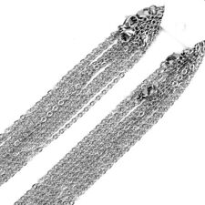 Collar de cadena ovalada de plata de acero inoxidable de 1,5-3,2 mm 16""-32"" al por mayor a granel segunda mano  Embacar hacia Mexico