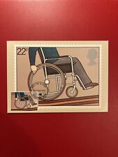 AÑO DE DISCAPACITADOS Oficina de Correos Edición Especial Postal + Estampilla Reino Unido 1981 silla de ruedas segunda mano  Embacar hacia Argentina